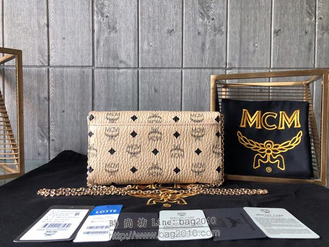 MCM女包 原單 2019款新版 字母組合圖案 MCM Millie Visetos包 MCM單肩包 MCM鏈條斜跨女包  mdmc1275